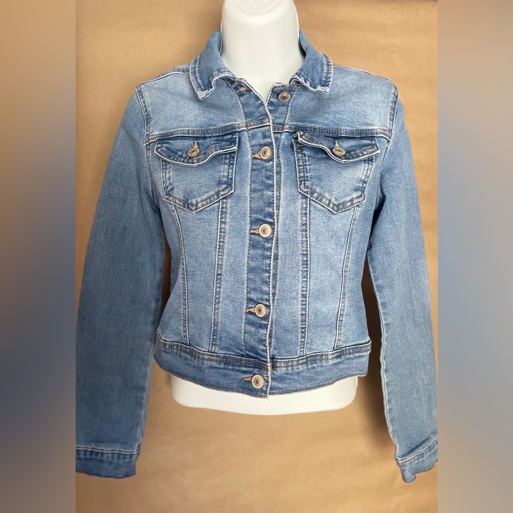 Wax Jean Long Sleeve Denim Jacket - Picture 1 of 10